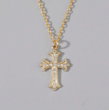Eliora Rhinestone Cross Pendant Necklace