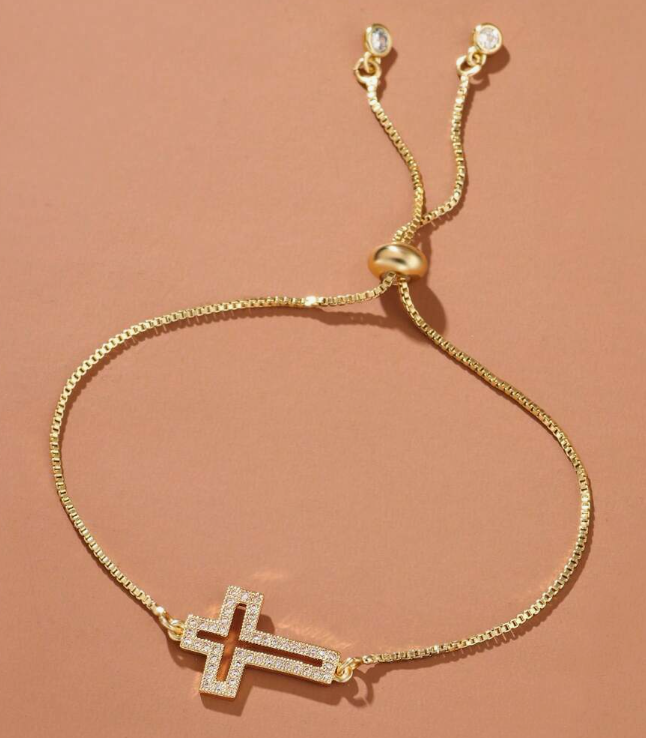 Eliora Cubic Zirconia Cross Bracelet
