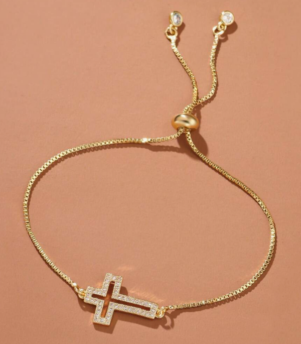Eliora Cubic Zirconia Cross Bracelet